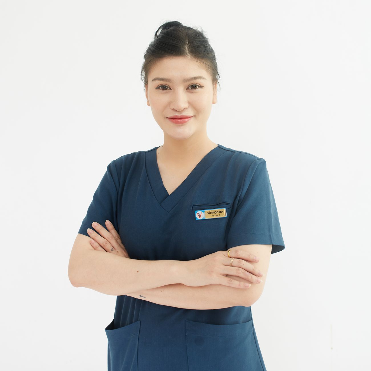 portrait of senior hair stylist in elegant salon setting